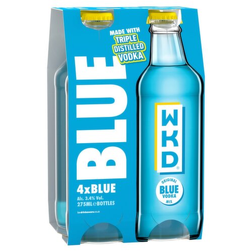 WKD Blue Vodka Mix Bottle 4 Pack (275 ml)