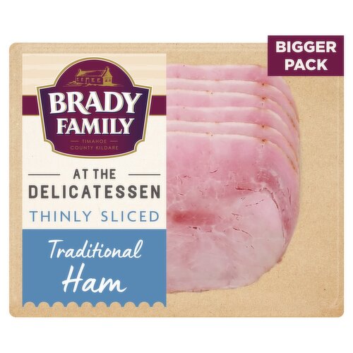 Brady Family Delicatessen Thinly Sliced Traditional Ham Bigger Pack (160 g)