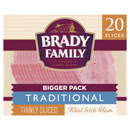 Brady Family Thinly Sliced Traditional Ham Bigger Pack (165 g)