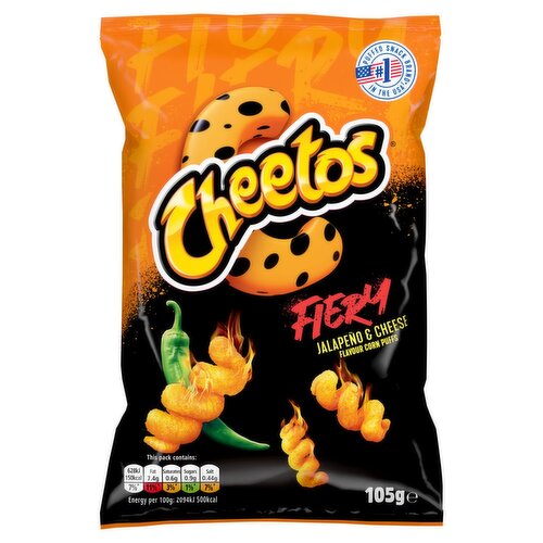 Cheetos Fiery Jalapeno & Cheese Corn Puffs (105 g)