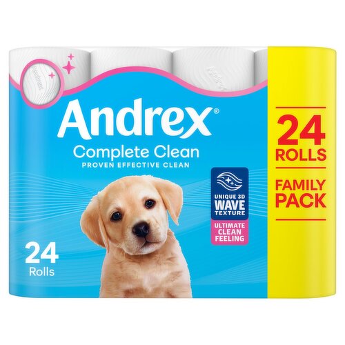 Andrex Complete Clean Toilet Tissue 24 Roll (24 Roll)