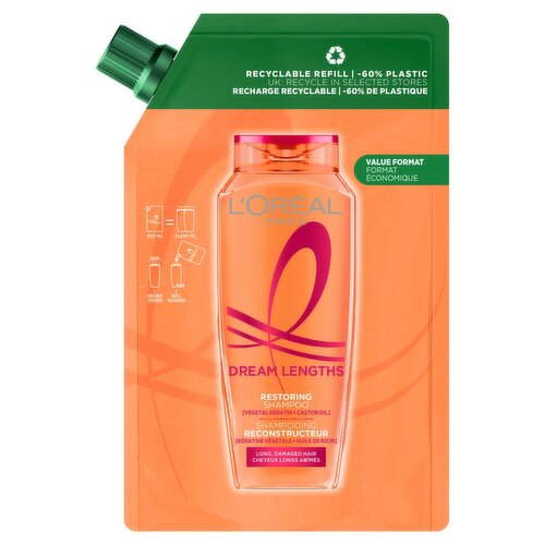 L'Oréal Dream Lengths Shampoo Refill   (500 ml)