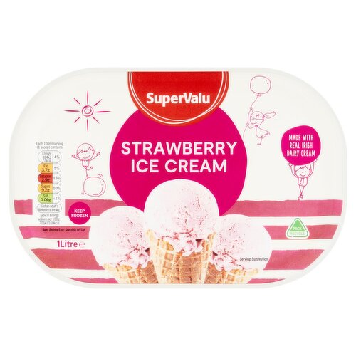 SuperValu Strawberry Ice Cream Tub (1 L)