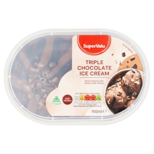 SuperValu Triple Chocolate Ice Cream Tub (900 ml)