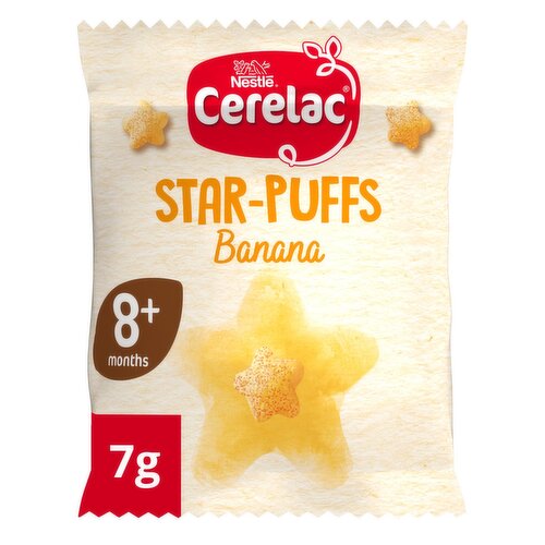 Nestle Cerelac Banana Star Puffs Snacks 8+ Months (7 g)