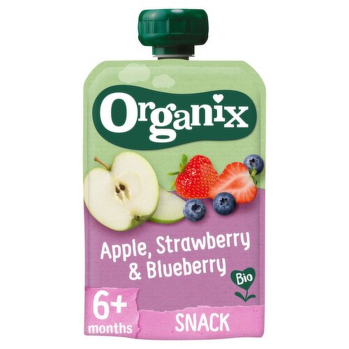 Organix Apple, Strawberry & Blueberry Pouch 6+ Months (100 g)