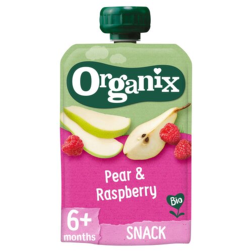 Organix Bio Pear & Raspberry Pouch 6+Months (100 g)