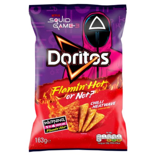 Doritos Flamin Hot or Not Chilli Heatwave Corn Chips (163 g)