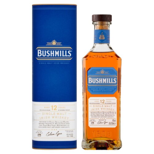 Bushmills 12 Year Old Single Malt Irish Whiskey (70 cl)