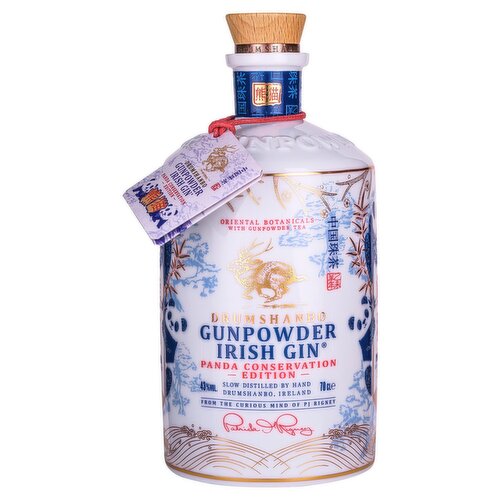 Drumshanbo Gunpowder Irish Gin Panda Edition Ceramic Bottle (70 cl)