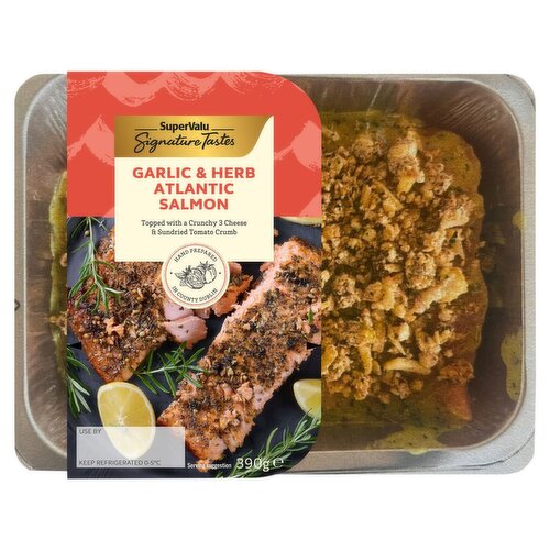 SuperValu Signature Tastes Atlantic Salmon with Cheesy Sundried Tomato Crust (390 g)