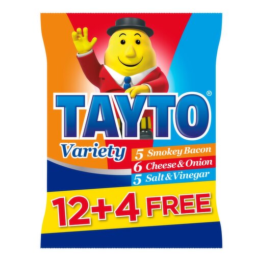 Tayto Variety Pack Crisps 12+4 Free (25 g)
