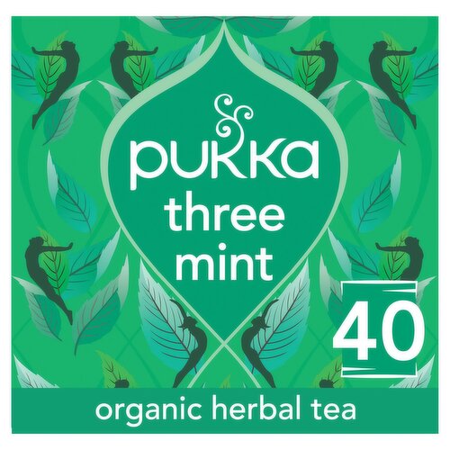 Pukka Organic Three Mint Herbal Tea 40 Sachets (64 g)