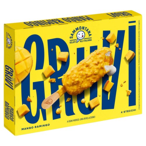 Sammontana Gruvi Mango Gelato Stick 4 Pack (60 g)