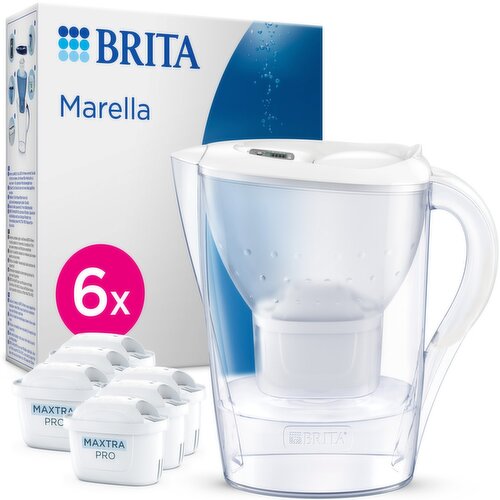 Brita Marella White Water Filter Jug +6 Maxtra 2.4L (1 Piece)