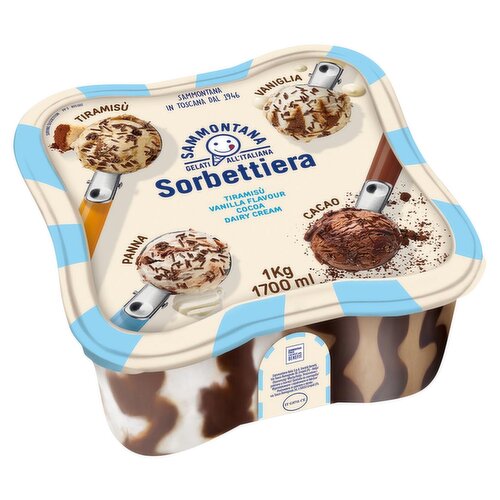 Sammontana Panna Cotta Nocciola Crema Cacao Gelato Tub (1 kg)