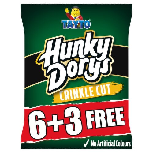 Tayto Hunky Dorys Cheddar Cheese & Spring Onion Crisps 6+3 Free (25 g)