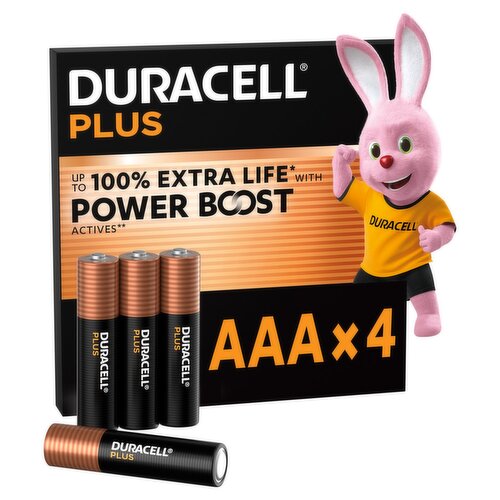 Duracell Plus Power Boost AAA Batteries (4 Piece)