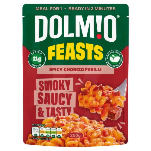 Dolmio Feasts Spicy Chorizo Fusilli (250 g)