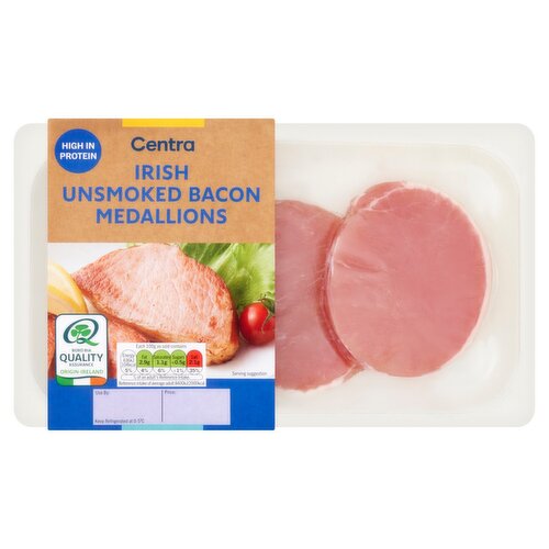 Centra Unsmoked Bacon Medallions (280 g)