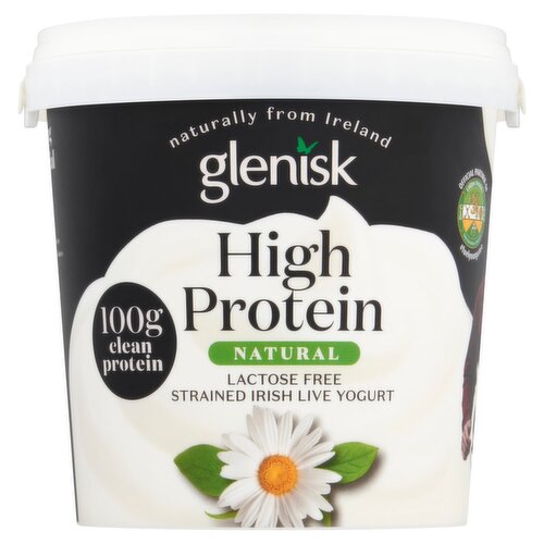 Glenisk High Protein Lactose Free Natural Yogurt (1 kg)