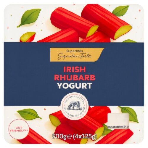 SuperValu Signature Tastes Irish Rhubarb Yogurt 4 Pack (125 g)