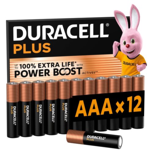 Duracell Plus Power Boost AAA Batteries (12 Piece)