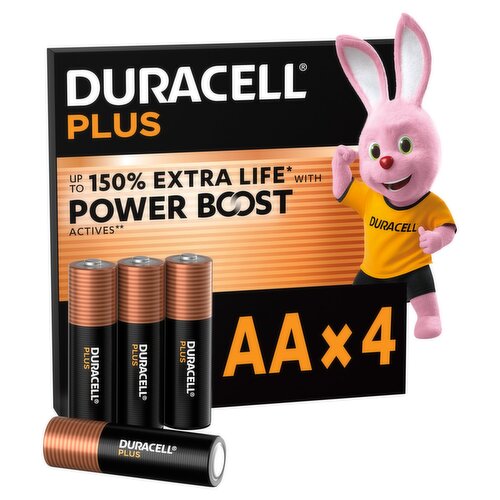 Duracell Plus Power Boost AA Batteries (4 Piece)