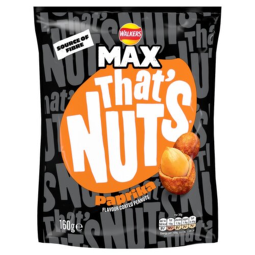 Walkers Max That¿s Nuts Paprika Coated Peanuts (160 g)