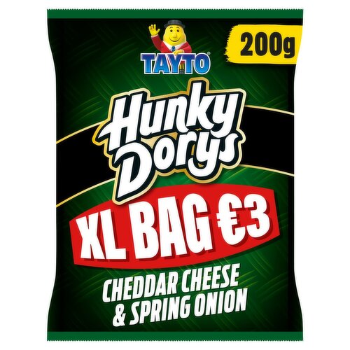 Tayto Hunky Dorys Cheddar Cheese & Spring Onion XL Bag (200 g)
