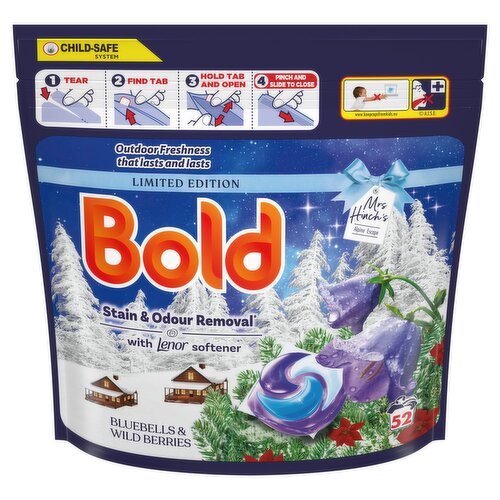 Bold Mrs Hinch's Bluebells & Wild Berries Laundry Pods 52 Wash (52 Piece)