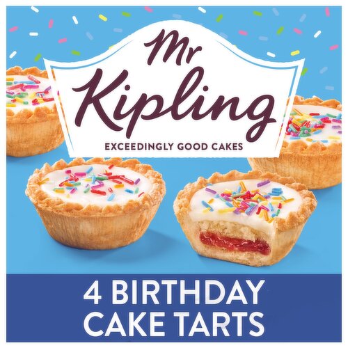 Mr Kipling Vanilla Birthday Cake Tarts 4 PackMr Kipling Vanilla Birthday Cake Ta (174 g)