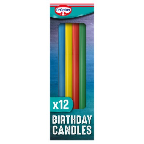 Dr.Oetker Rainbow Birthday Candles 12 Pack (1 Piece)