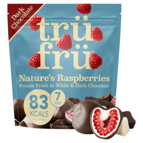 TruFru Raspberries in White & Dark Chocolate (200 g)