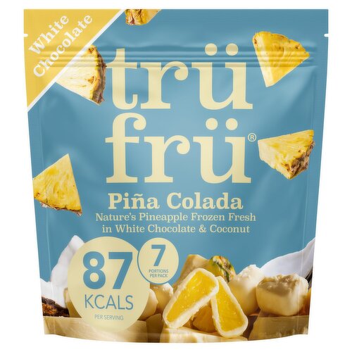 TruFru Pina Colada Frozen Pineapple In White Chocolate & Coconut (200 g)