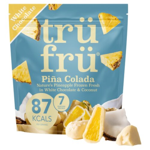 TruFru Pina Colada Frozen Pineapple In White Chocolate & Coconut (200 g)