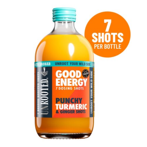 Unrooted Punchy Turmeric & Ginger Shots 7 Dose Bottle (420 ml)