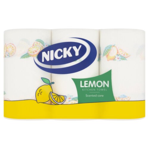 Nicky Lemon Kitchen Towel Roll (3 Piece)