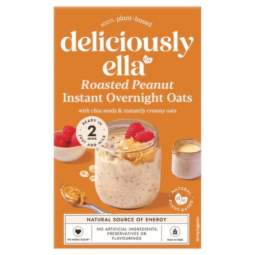 Deliciously Ella Roasted Peanut Instant Overnight Oats (360 g)