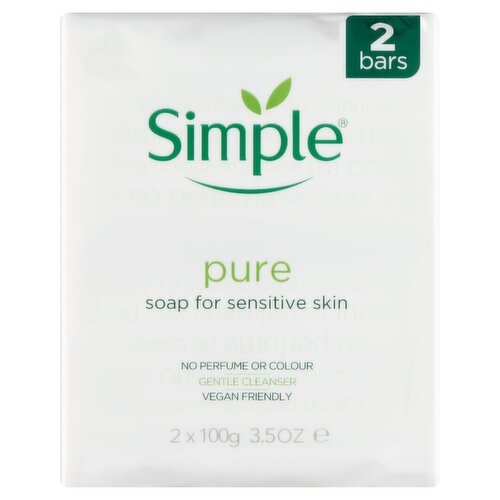 Simple Pure Soap Bars 2 Pack (100 g)