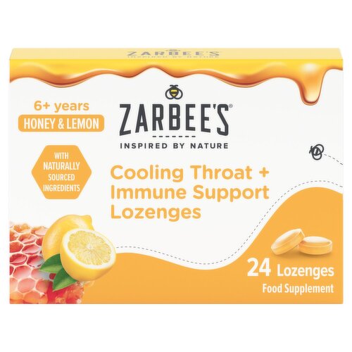 Zarbee''s Honey & Lemon Cooling Throat & Immune Support Lozenges (24 Piece)