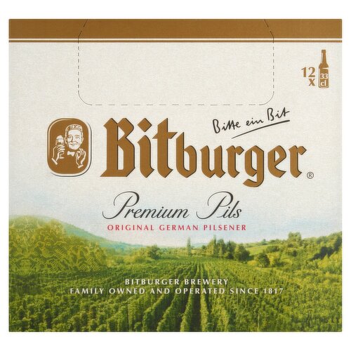 Bitburger Premium Pils Beer Bottle 12 Pack (330 ml)
