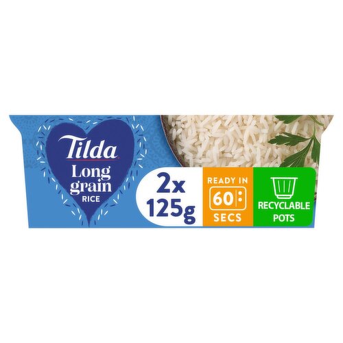 Tilda Long Grain Rice Pot 2 Pack (125 g)