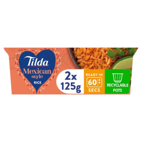 Tilda Mexican Style Rice Pots 2 Pack (125 g)
