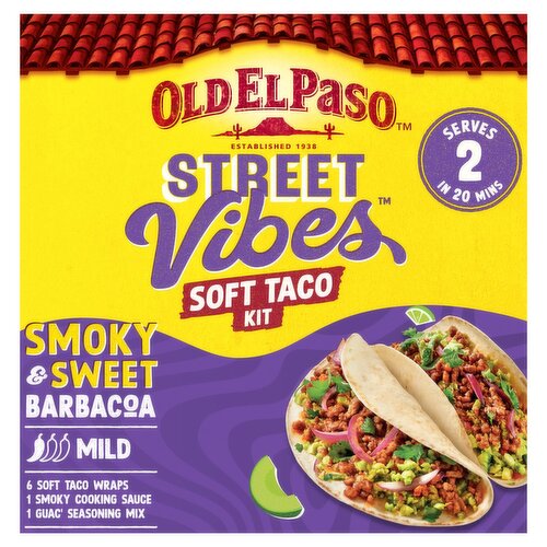 Old El Paso Street Vibes Soft Taco Kit Smoky & Sweet Barbacoa (255 g)
