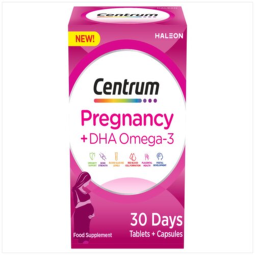 Centrum Pregnancy + DHA Omega-3 Tablets & Capsules 30 Days (60 Piece)