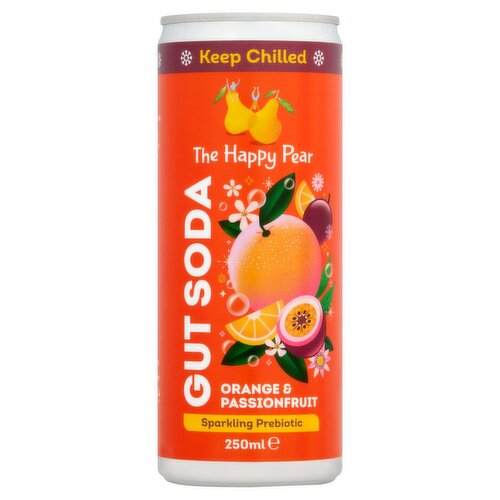 The Happy Pear Happy Orange & Passionfruit Gut Soda Can (250 ml)