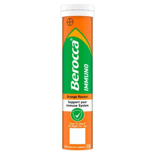 Berocca Immuno Orange Effervescent Tablets (15 Piece)