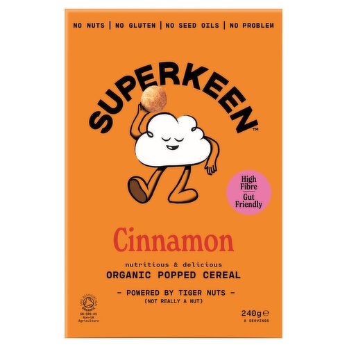 Superkeen Cinnamon Organic Popped Cereal (240 g)