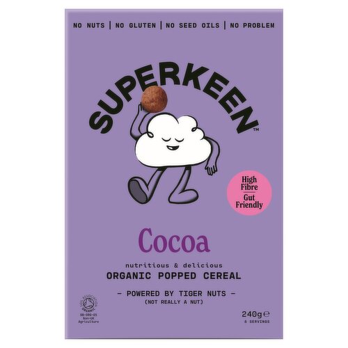 Superkeen Cocoa Organic Popped Cereal (240 g)